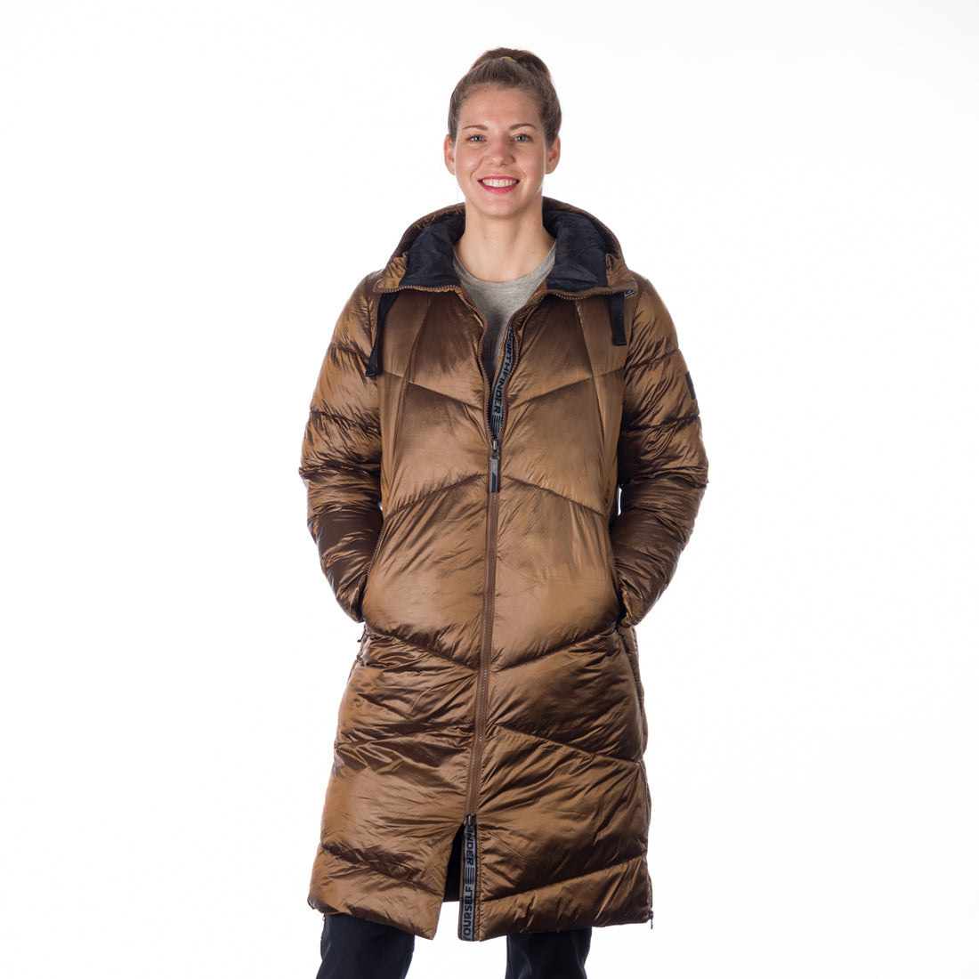 BU-6158SP women´s casual like down jacket long style CONSTANCE