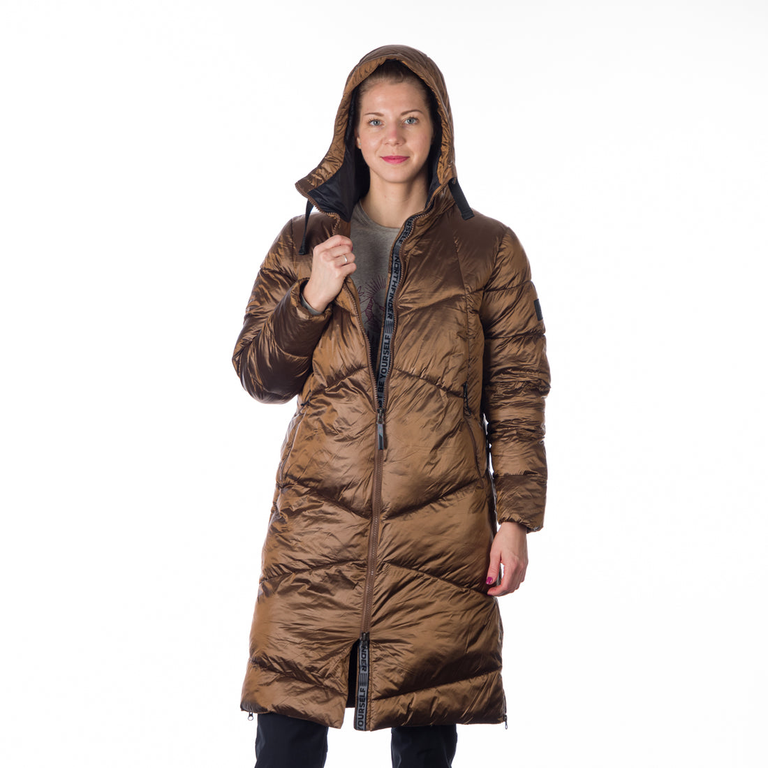 BU-6158SP women´s casual like down jacket long style CONSTANCE