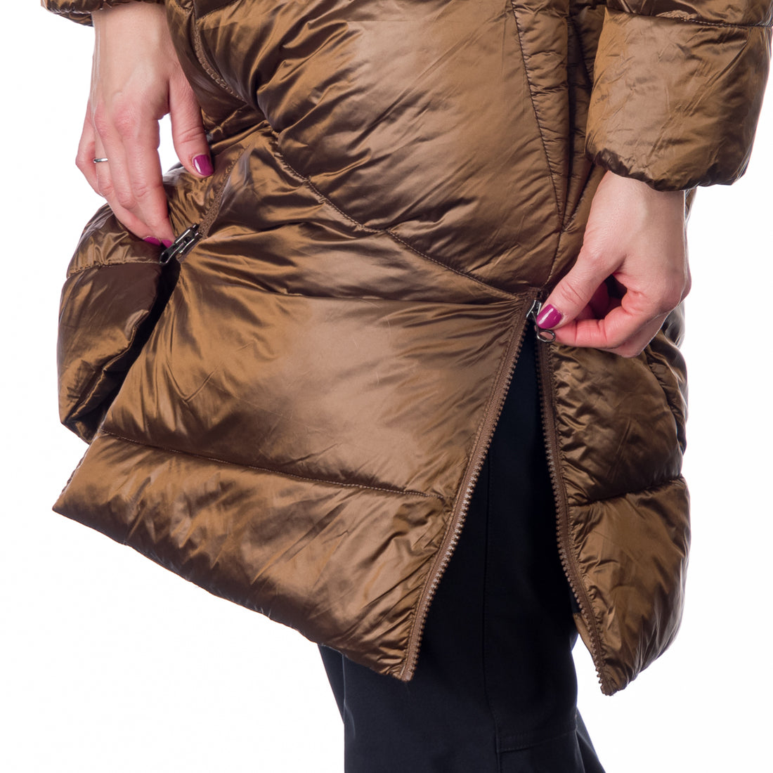 BU-6158SP women´s casual like down jacket long style CONSTANCE