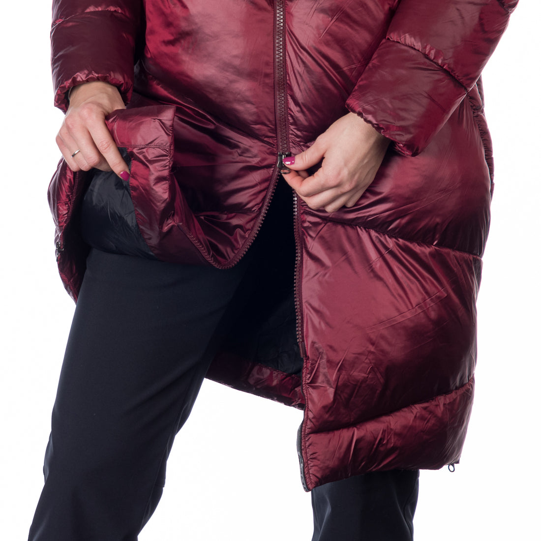 BU-6158SP women´s casual like down jacket long style CONSTANCE