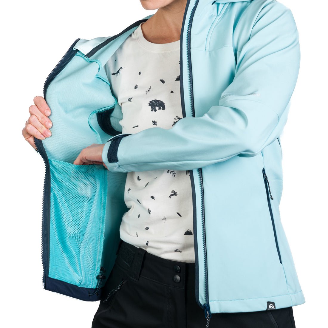 BU-6182OR women's outdoor hoody mountain softshell 3L jacket PATTY