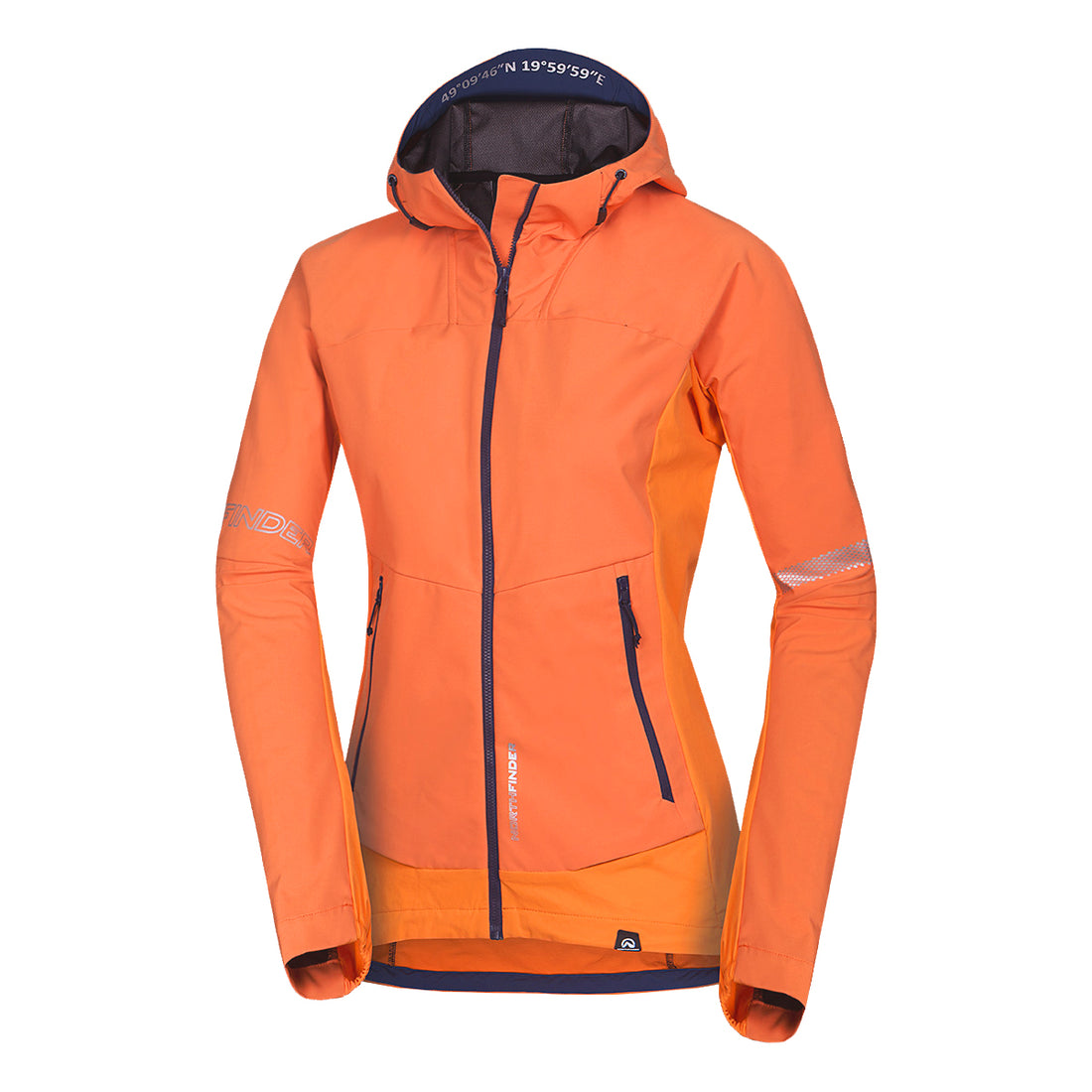 BU-6183OR women's trekking hybrid softshell active jacket DONNA