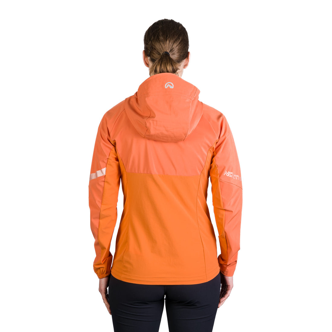 BU-6183OR women's trekking hybrid softshell active jacket DONNA