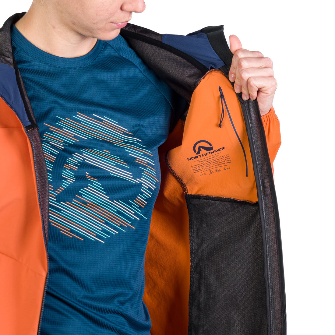 BU-6183OR women's trekking hybrid softshell active jacket DONNA
