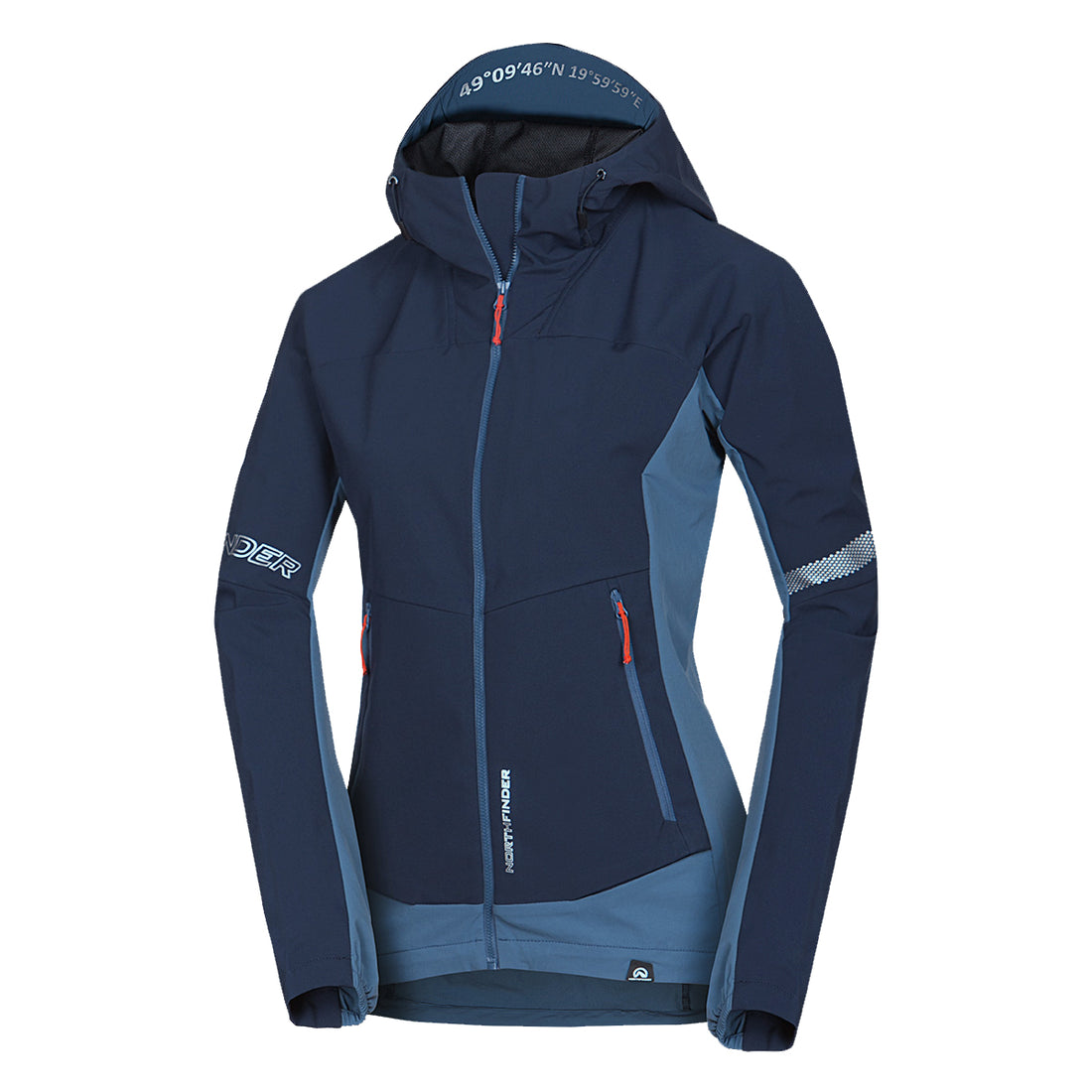 BU-6183OR women's trekking hybrid softshell active jacket DONNA