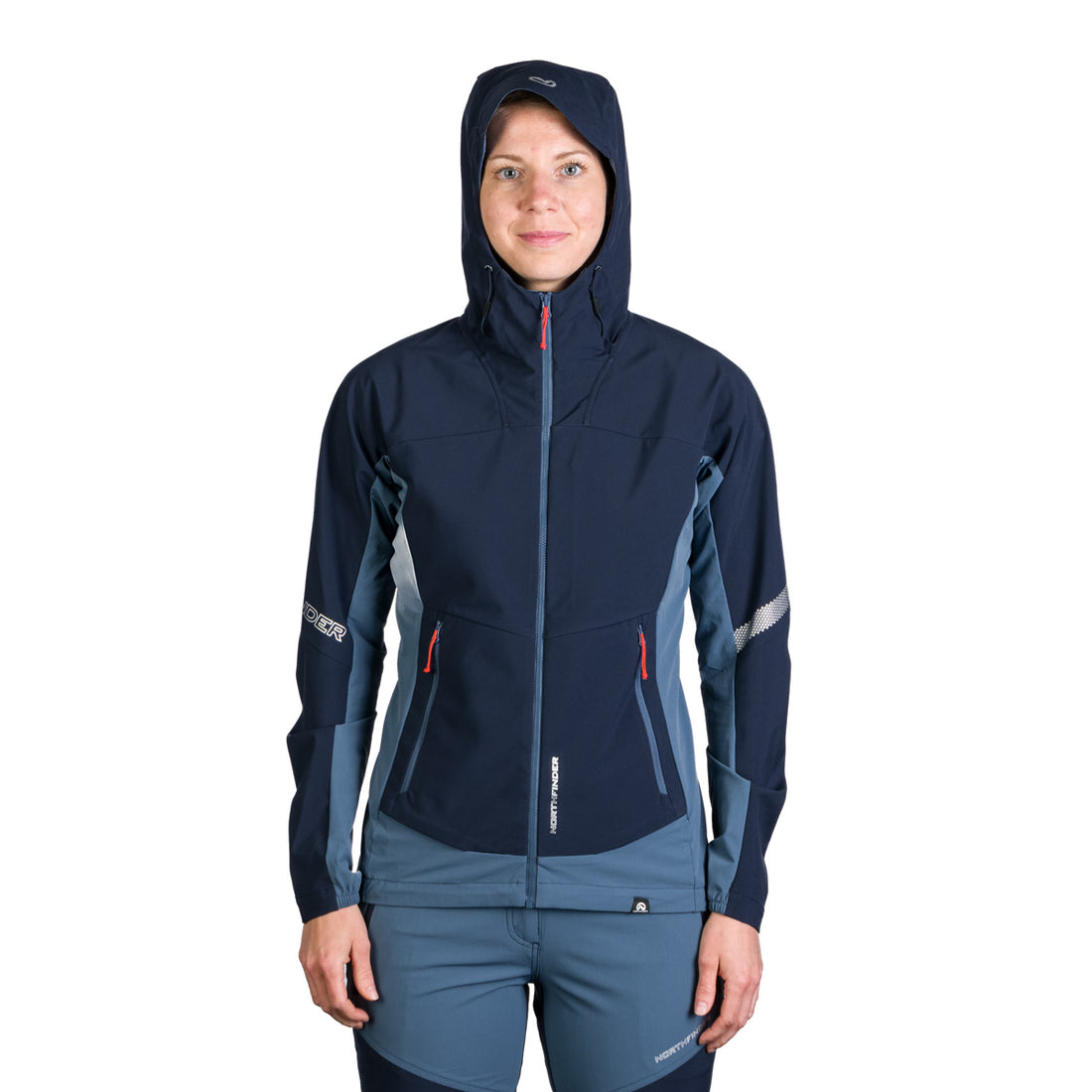 BU-6183OR women's trekking hybrid softshell active jacket DONNA