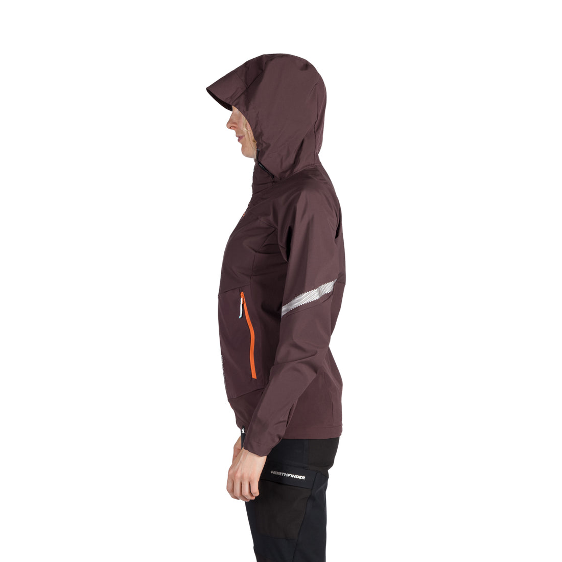 BU-6183OR women's trekking hybrid softshell active jacket DONNA