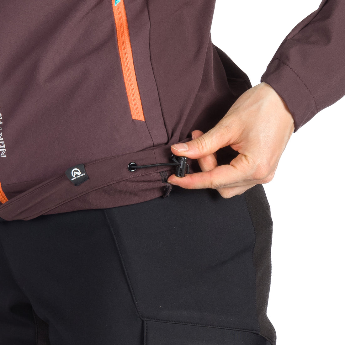 BU-6183OR women's trekking hybrid softshell active jacket DONNA