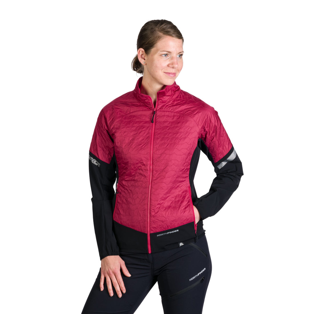 BU-6186OR women's light insulated active hybrid jacket  THERESA
