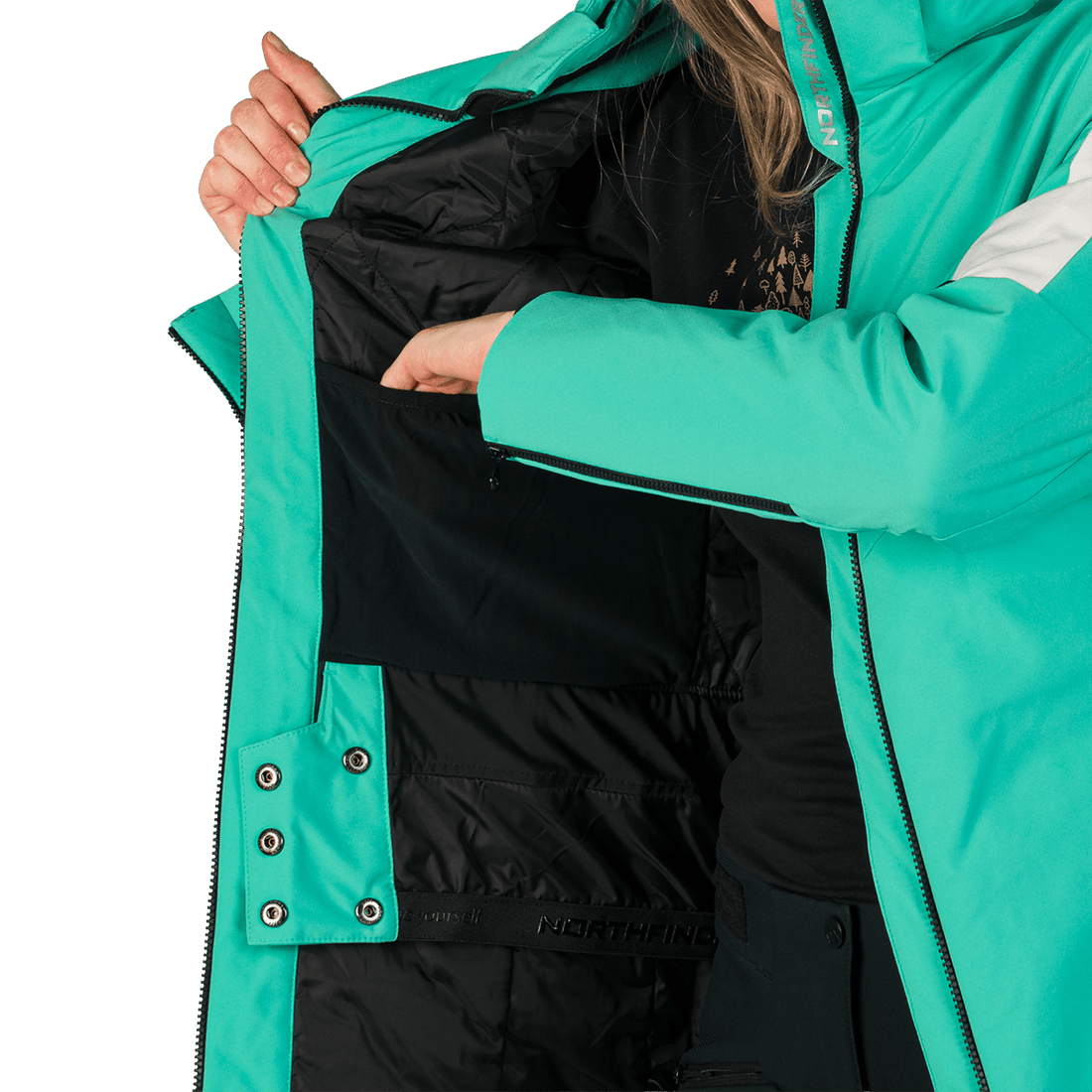 BU-6204SNW women's ski freerider insulated jacket SHERRI