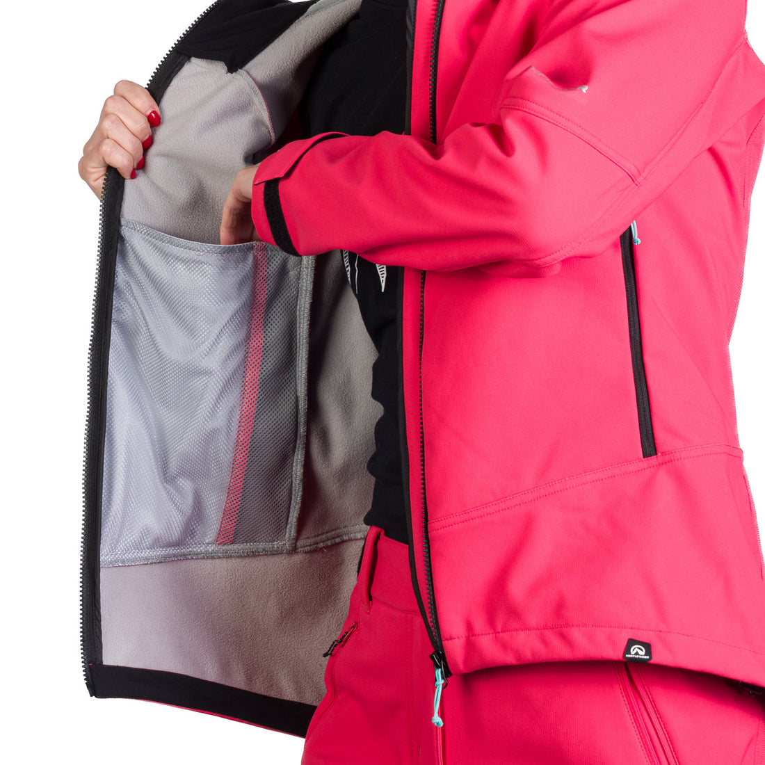 BU-6240OR women's outdoor hoody softshell jacket 3L TINA