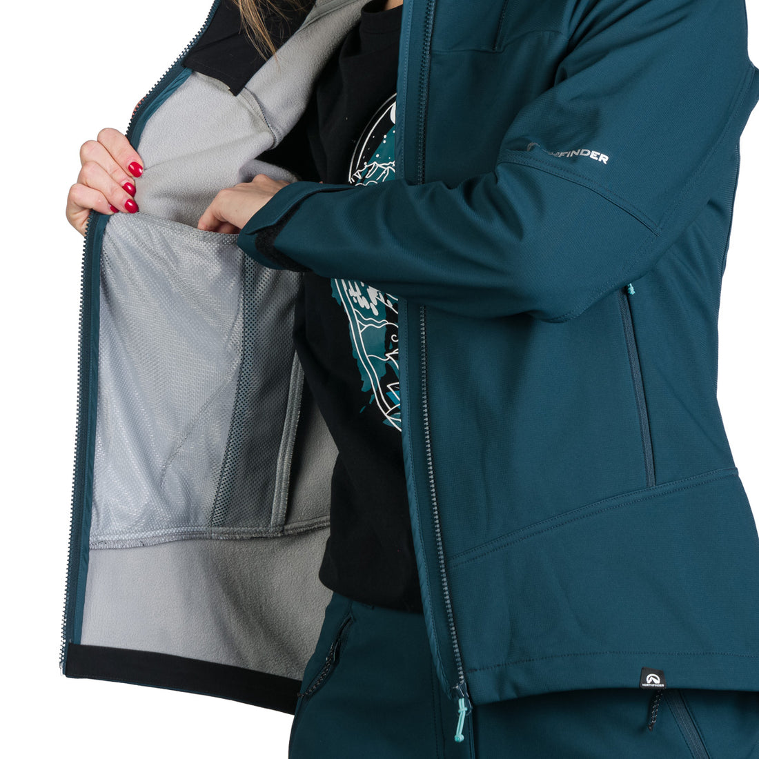 BU-6240OR women's outdoor hoody softshell jacket 3L TINA