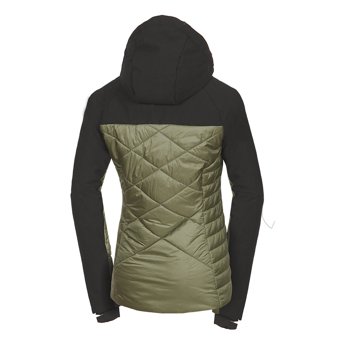 BU-6241OR women's outdoor hybrid like down jacket with softshell DEANNE