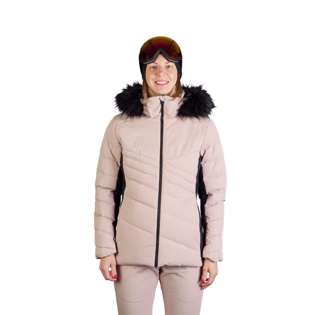 BU-6256SNW women's ski insulated trendy jacket with fur KELLIE