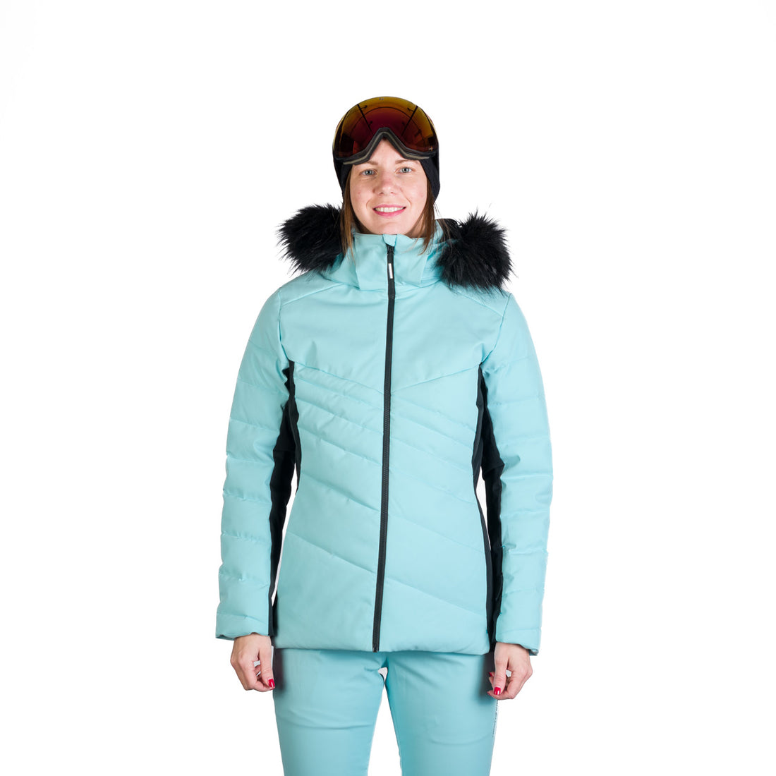BU-6256SNW women's ski insulated trendy jacket with fur KELLIE