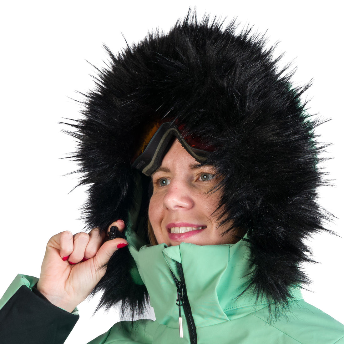BU-6256SNW women's ski insulated trendy jacket with fur KELLIE
