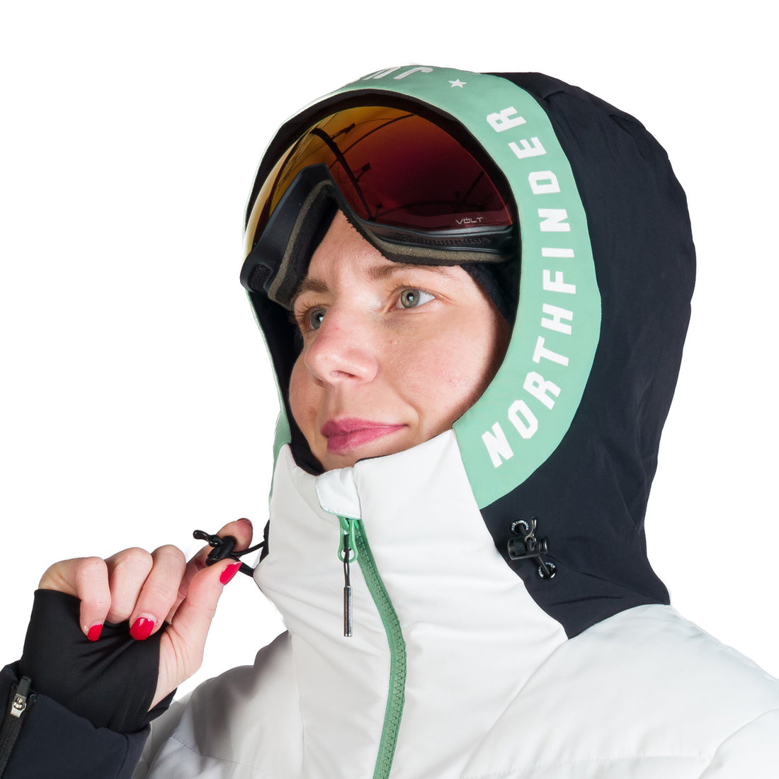 BU-6257SNW women's ski quilted insulated jacket NANETTE