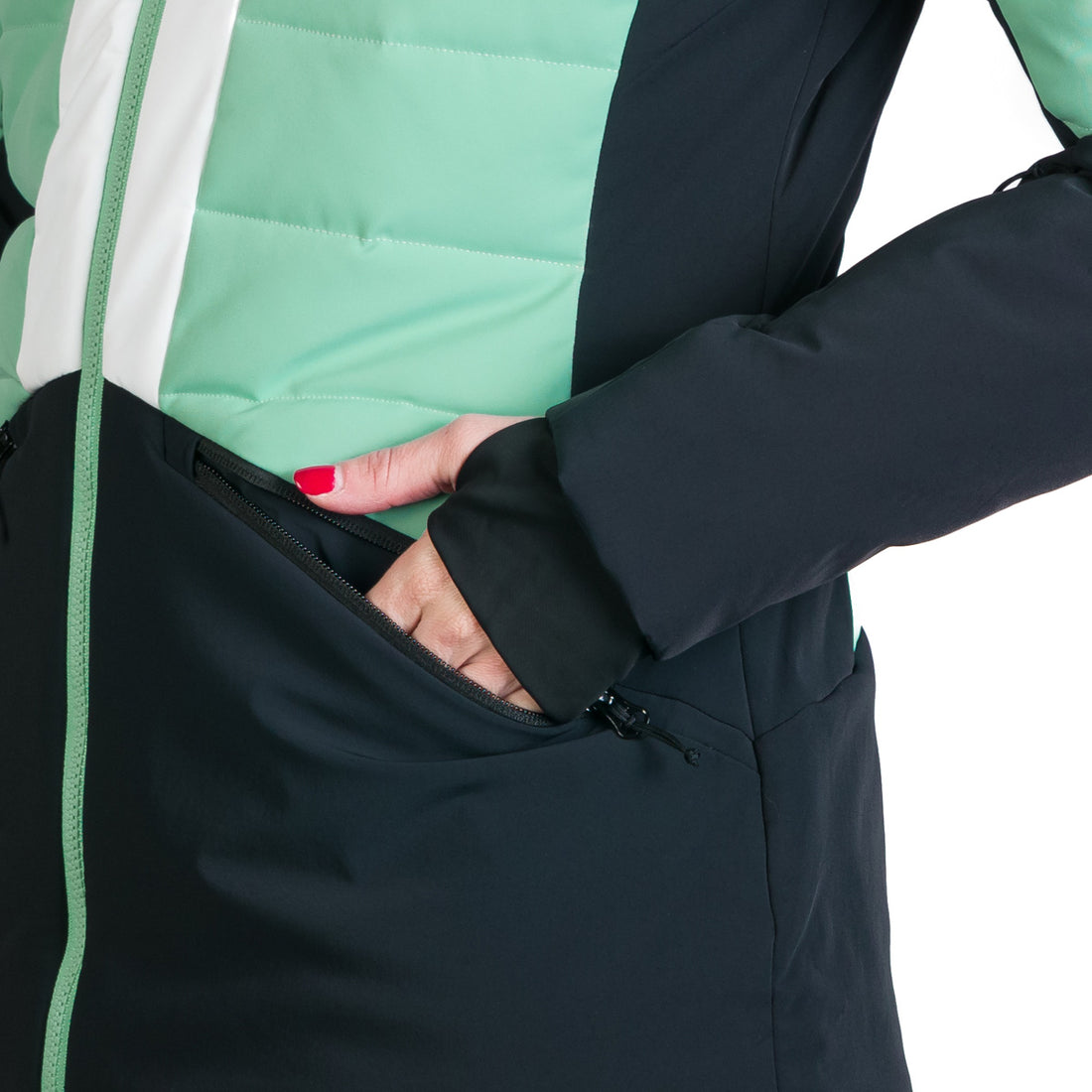 BU-6257SNW women's ski quilted insulated jacket NANETTE