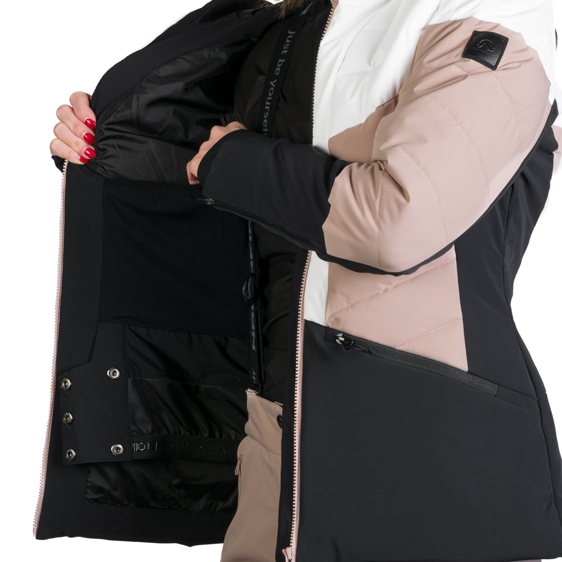 BU-6257SNW women's ski quilted insulated jacket NANETTE