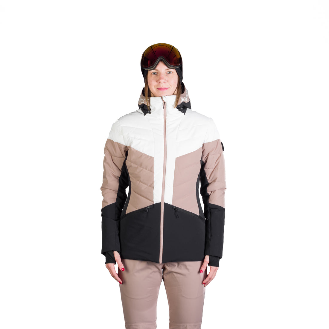 BU-6257SNW women's ski quilted insulated jacket NANETTE