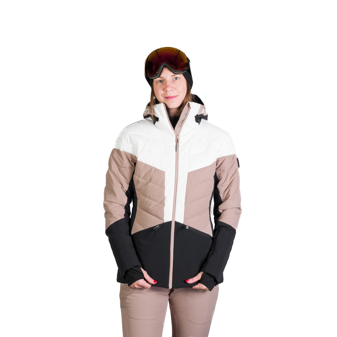 BU-6257SNW women's ski quilted insulated jacket NANETTE