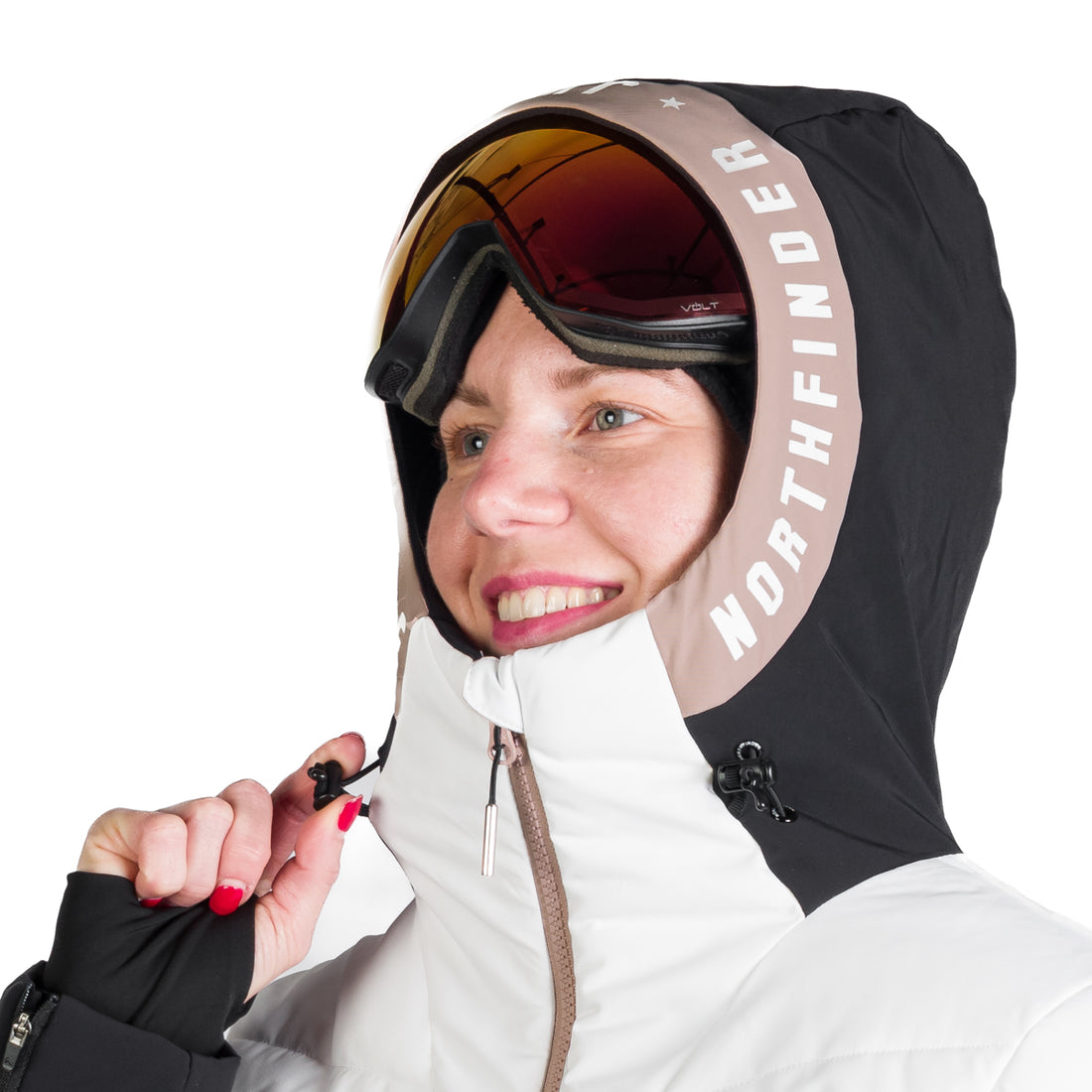 BU-6257SNW women's ski quilted insulated jacket NANETTE
