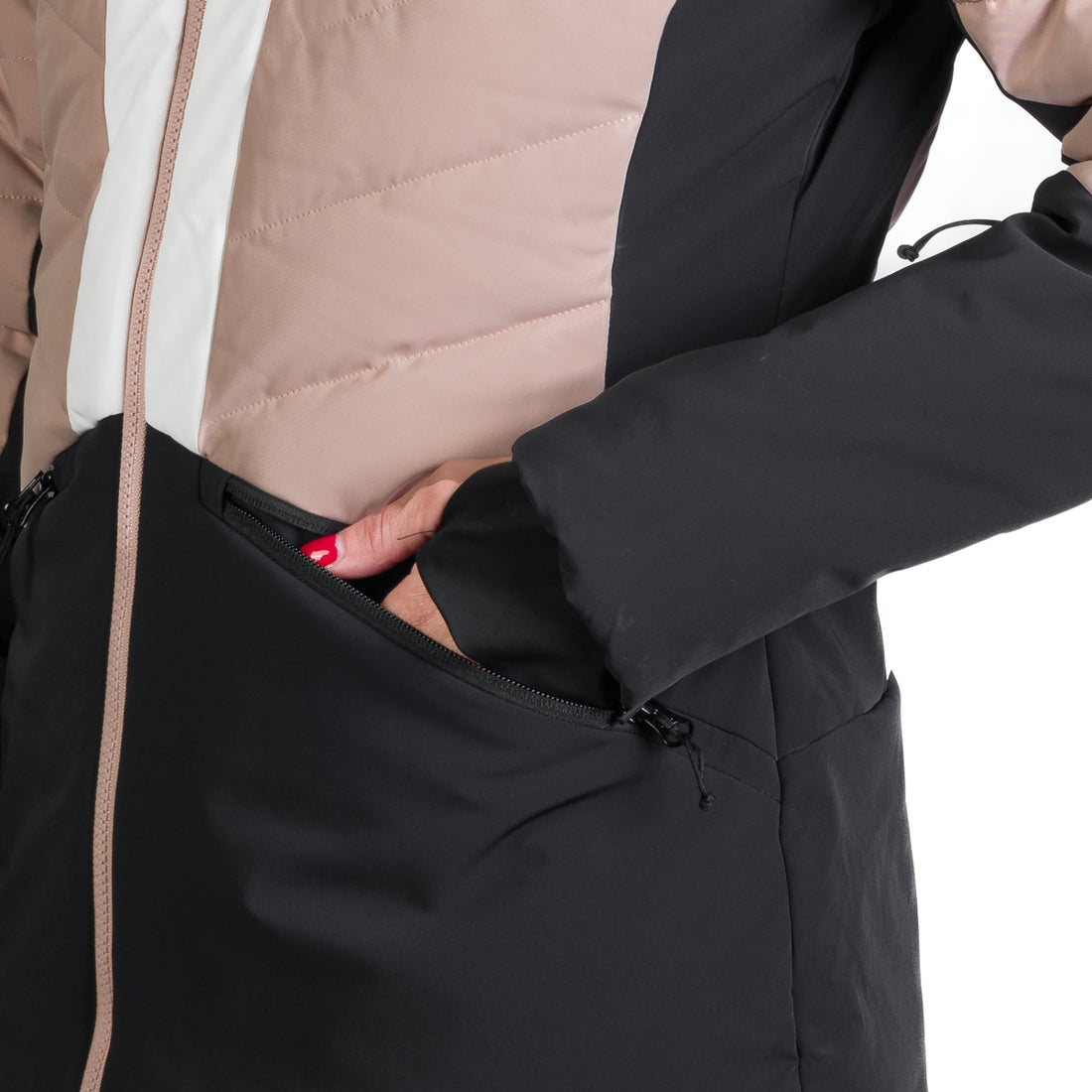 BU-6257SNW women's ski quilted insulated jacket NANETTE