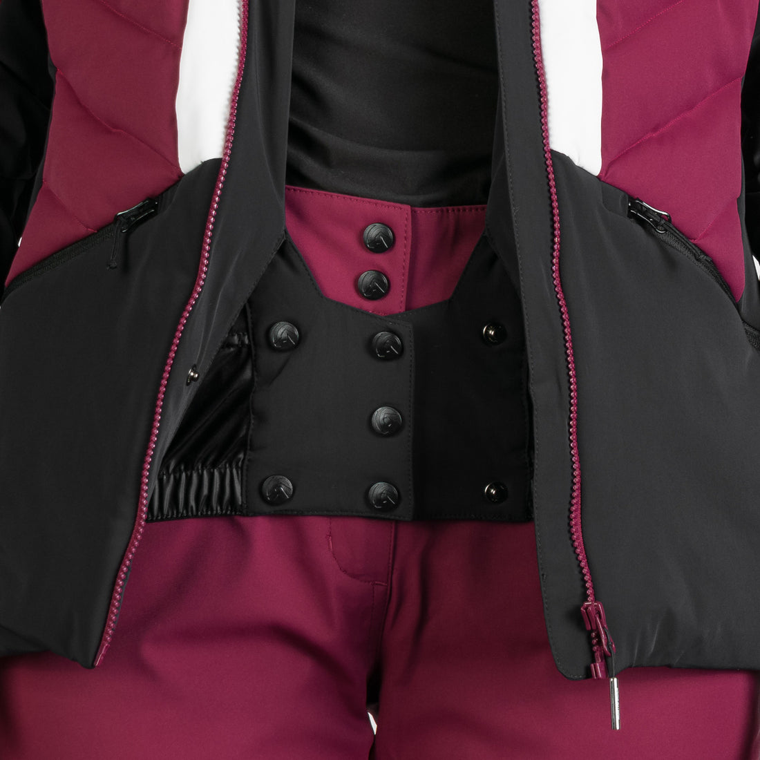 BU-6257SNW women's ski quilted insulated jacket NANETTE
