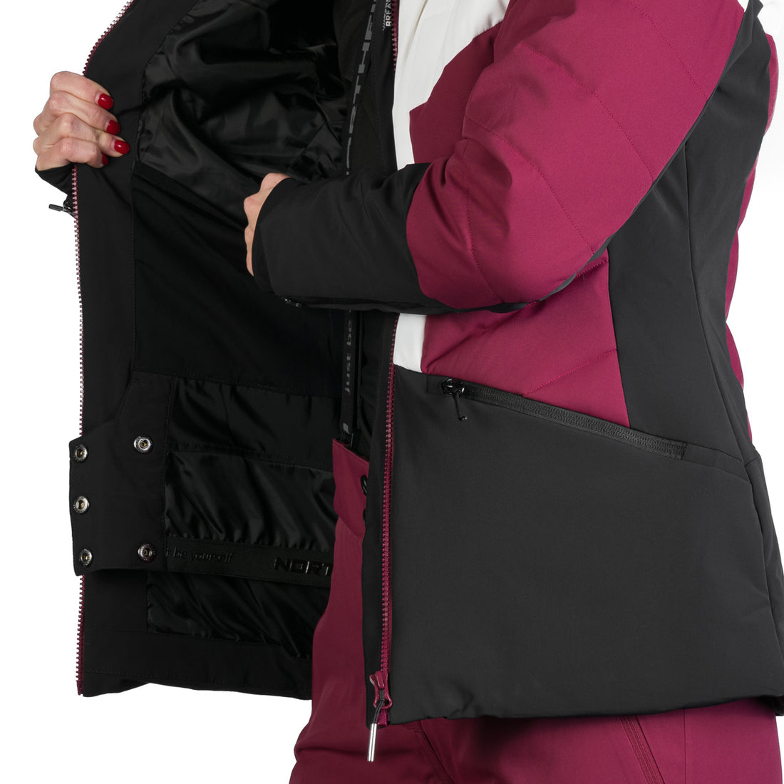 BU-6257SNW women's ski quilted insulated jacket NANETTE