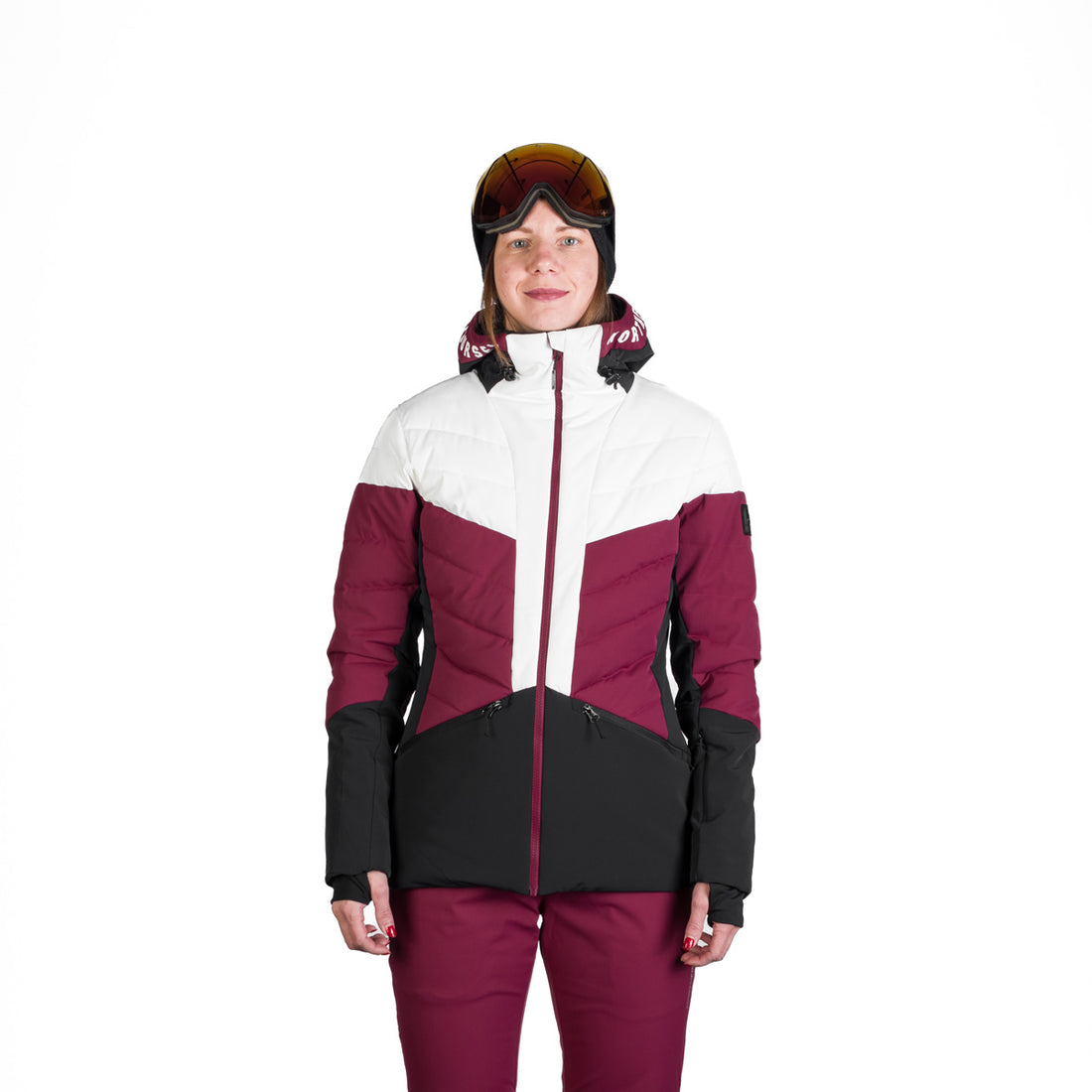 BU-6257SNW women's ski quilted insulated jacket NANETTE