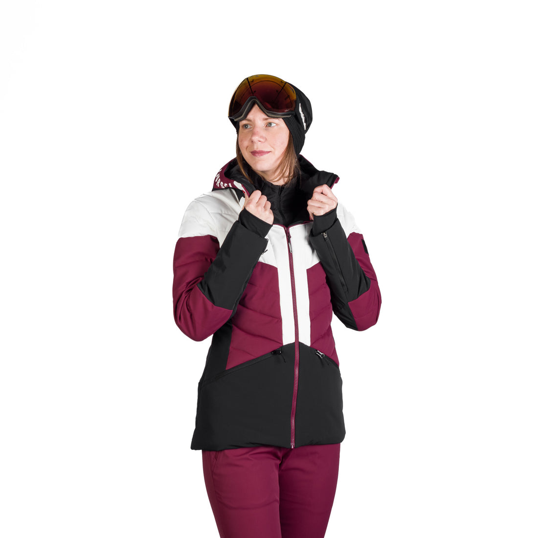 BU-6257SNW women's ski quilted insulated jacket NANETTE