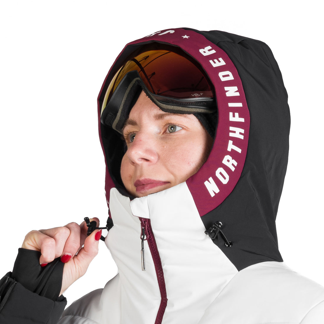 BU-6257SNW women's ski quilted insulated jacket NANETTE