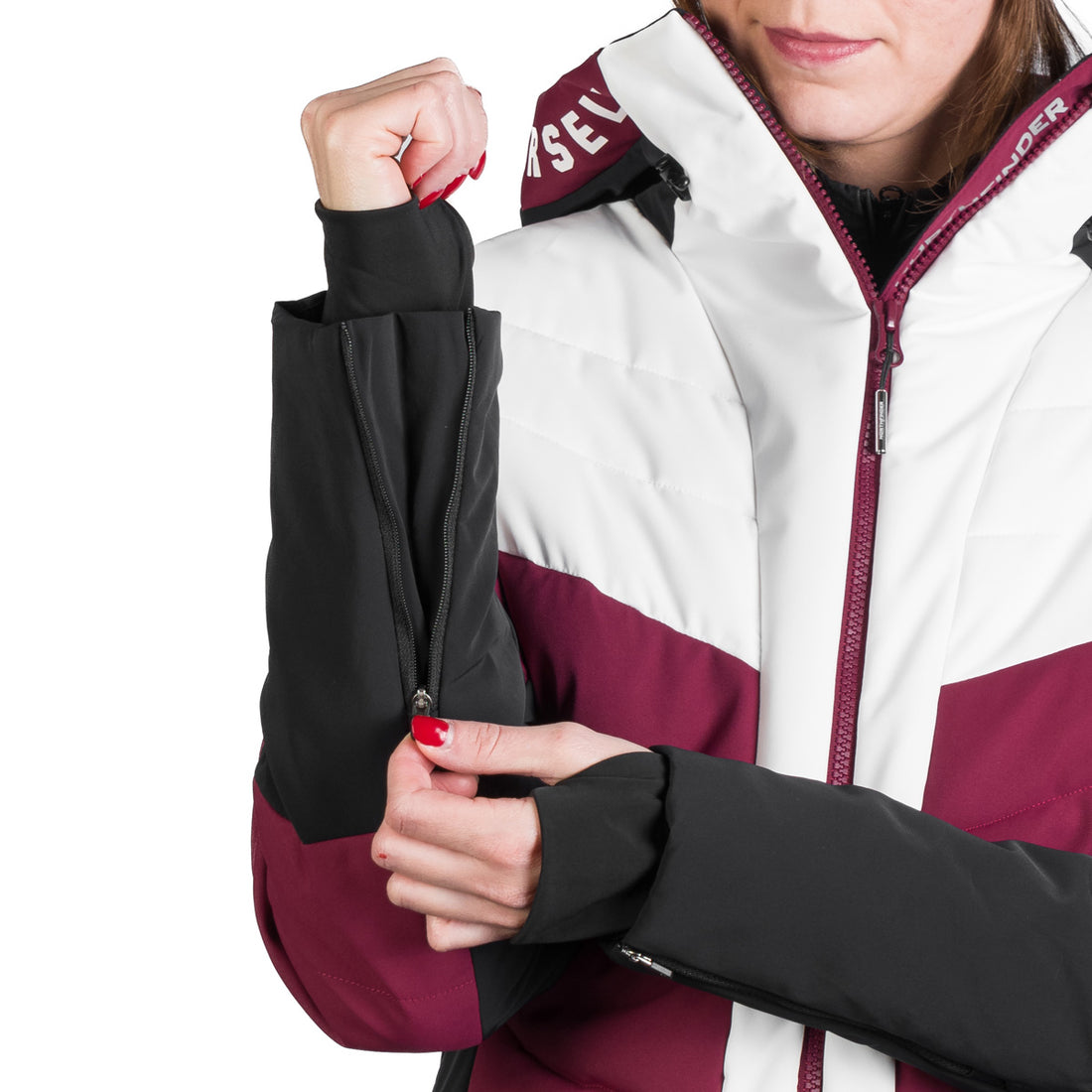 BU-6257SNW women's ski quilted insulated jacket NANETTE