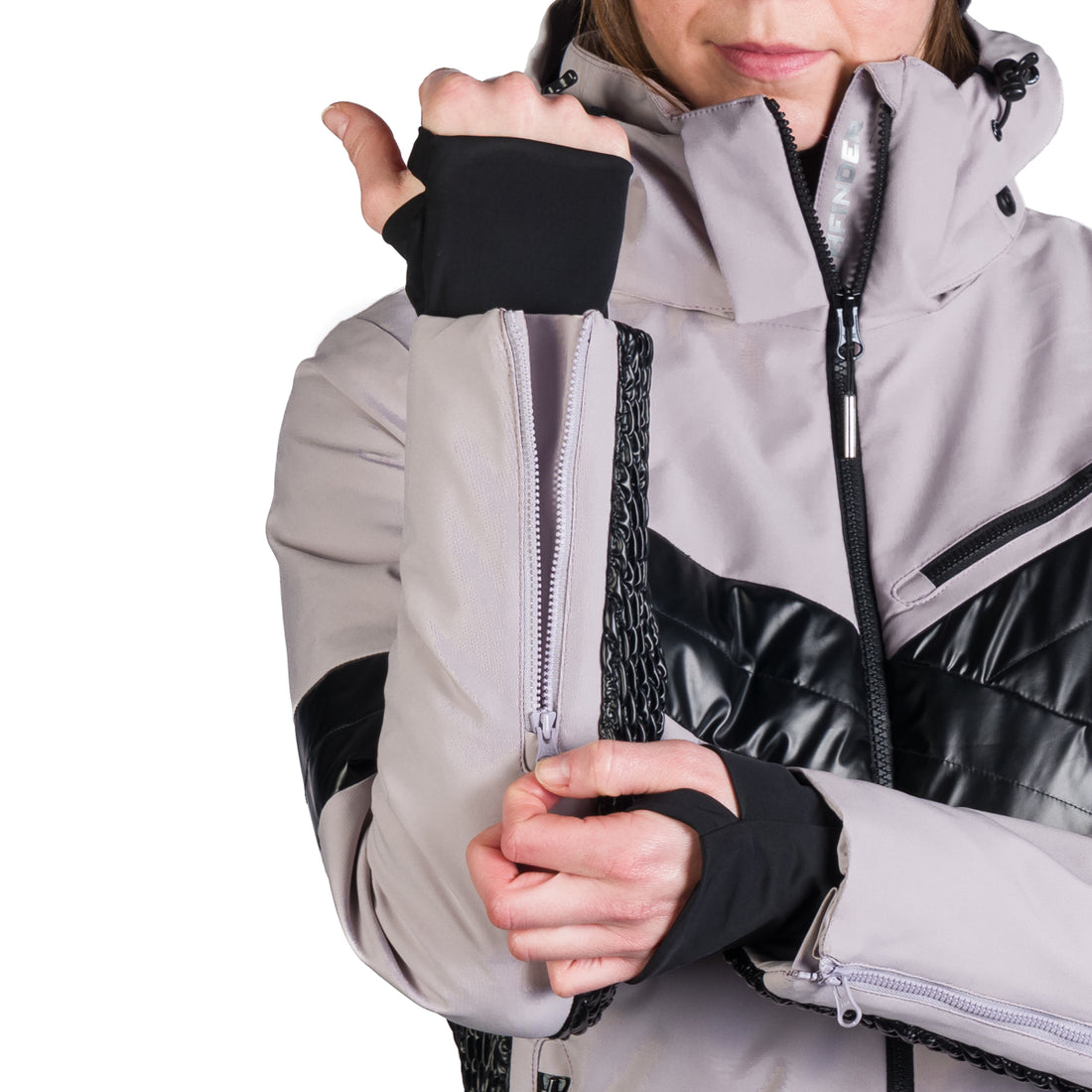 BU-6259SNW women ski trendy prolonged jacket LAURI