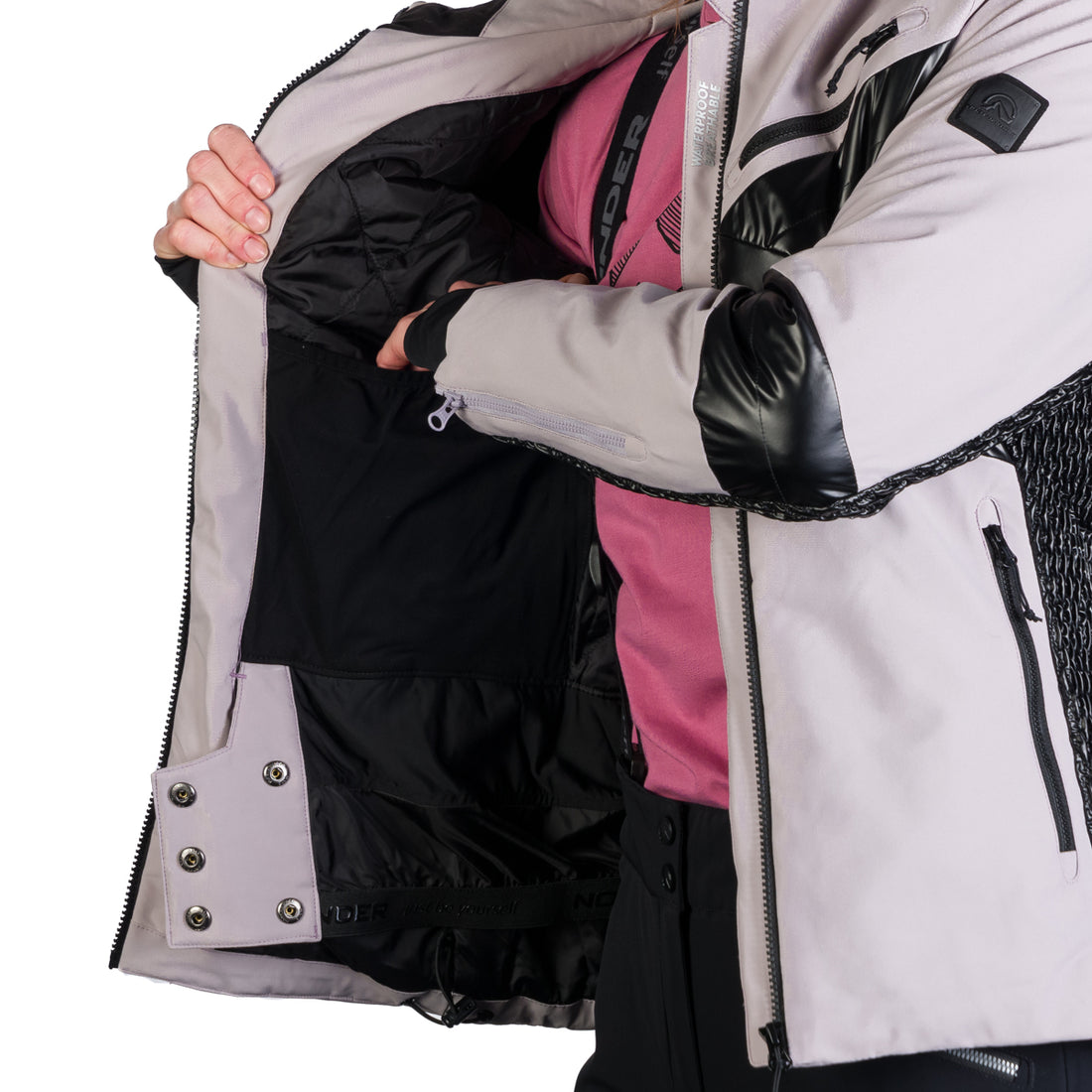 BU-6259SNW women ski trendy prolonged jacket LAURI