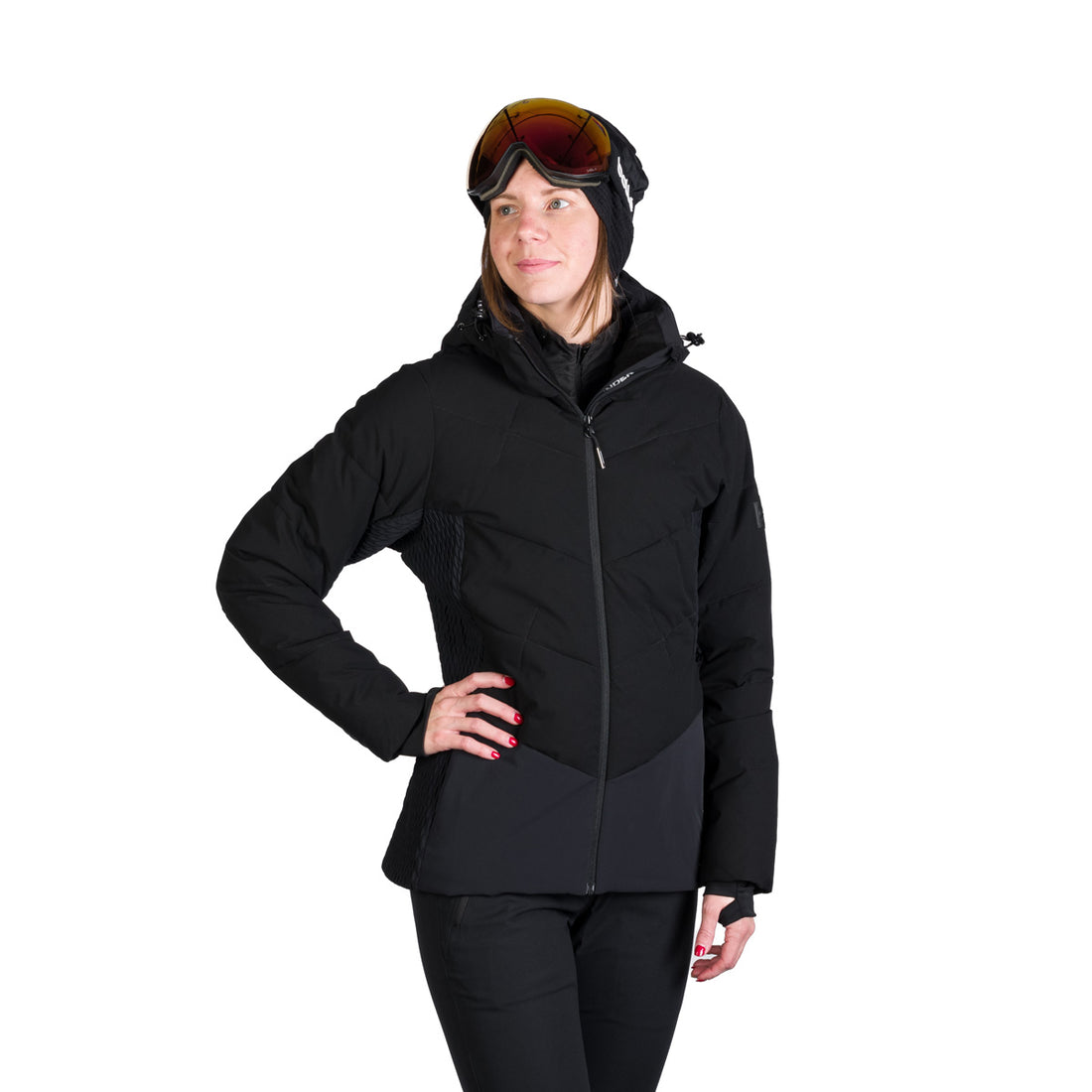 BU-6260SNW women's ski allover print insulated jacket LIZ
