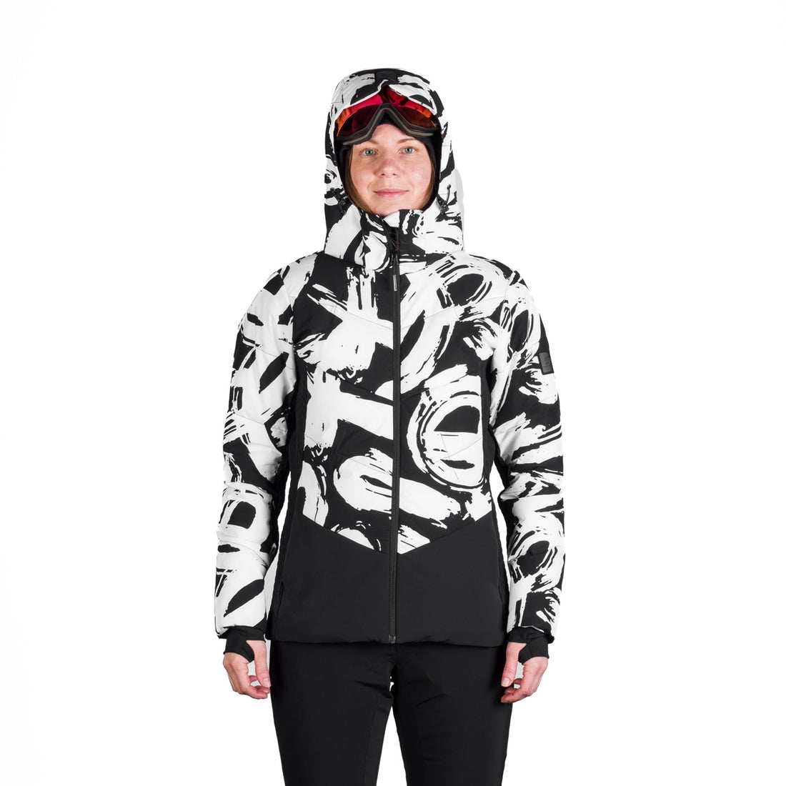 BU-6260SNW women's ski allover print insulated jacket LIZ