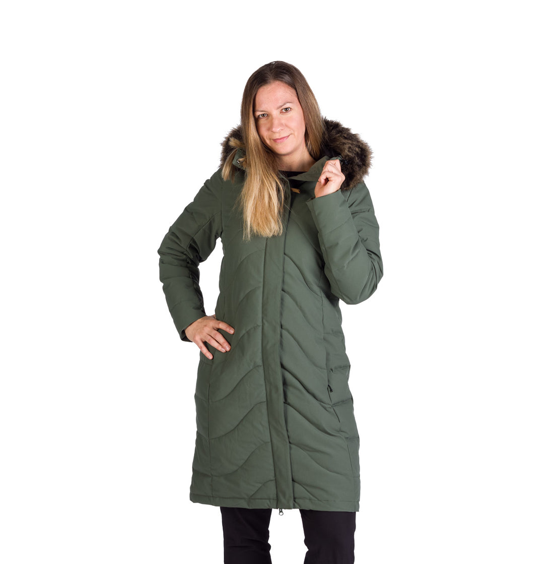 BU-6263SP women's insulated jacket long style ROBIN