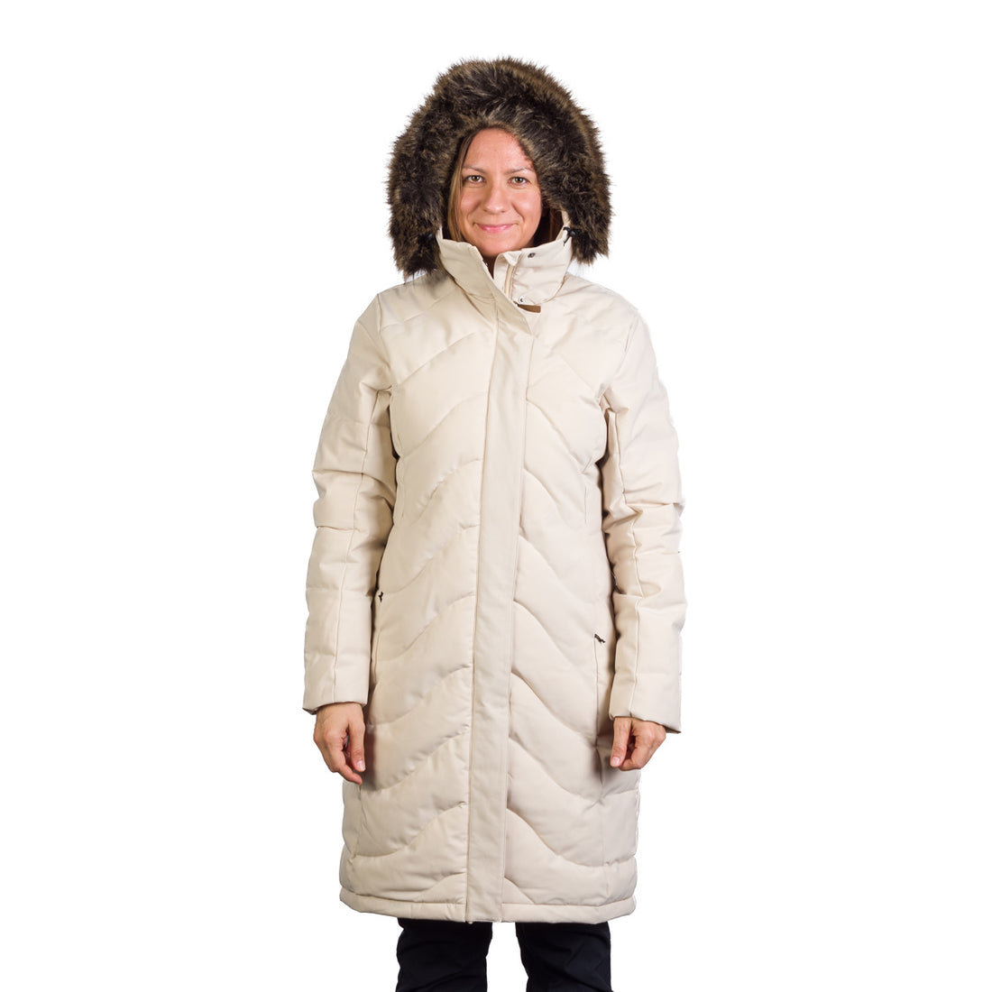 BU-6263SP women's insulated jacket long style ROBIN
