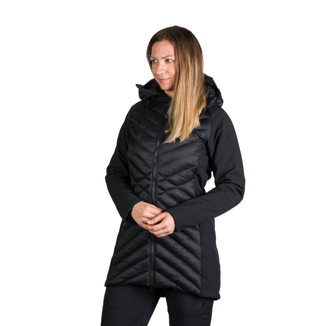 BU-6266SP women's trendy insulated jacket combined with softshell GINGER