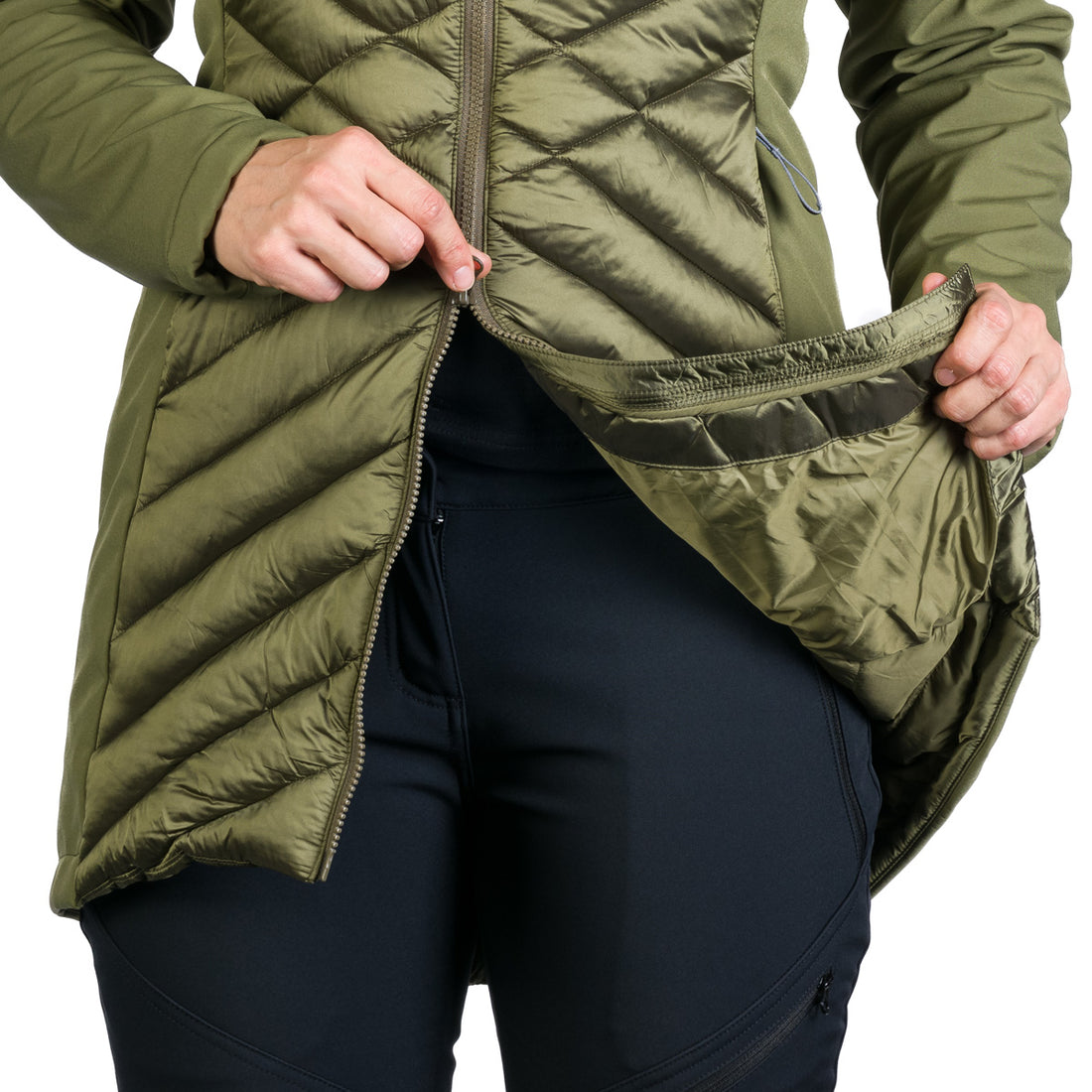 BU-6266SP women's trendy insulated jacket combined with softshell GINGER