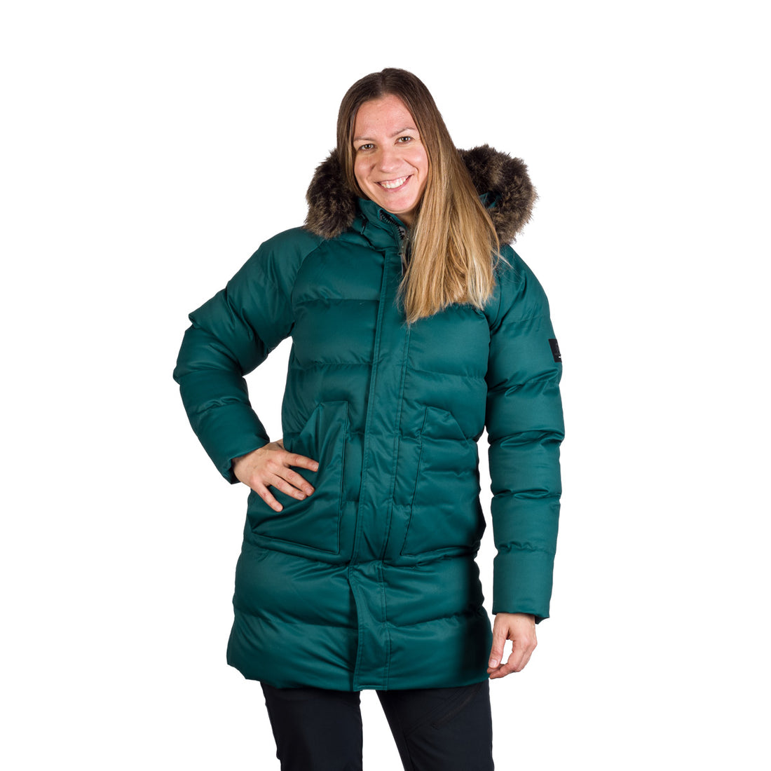 BU-6268SP women's sport insulated prolonged jacket with fur JODY