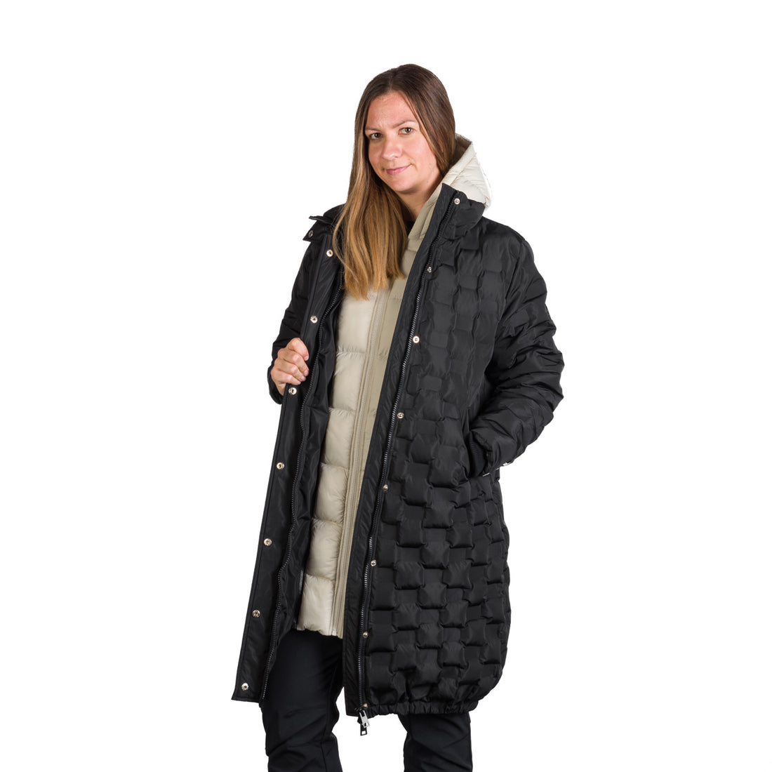 BU-6270SP woman´s sport like down jacket long style LAURIE