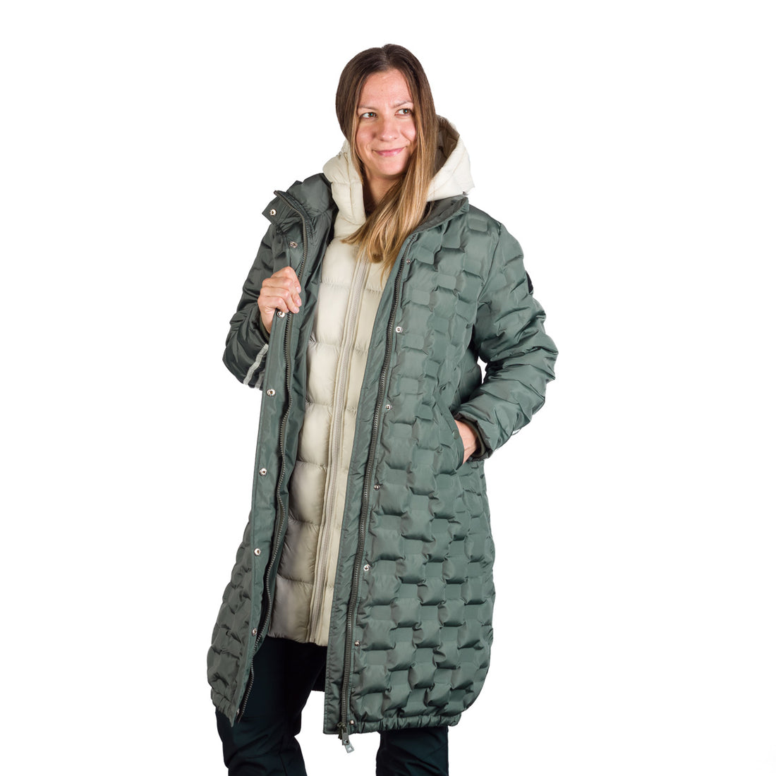 BU-6270SP woman´s sport like down jacket long style LAURIE