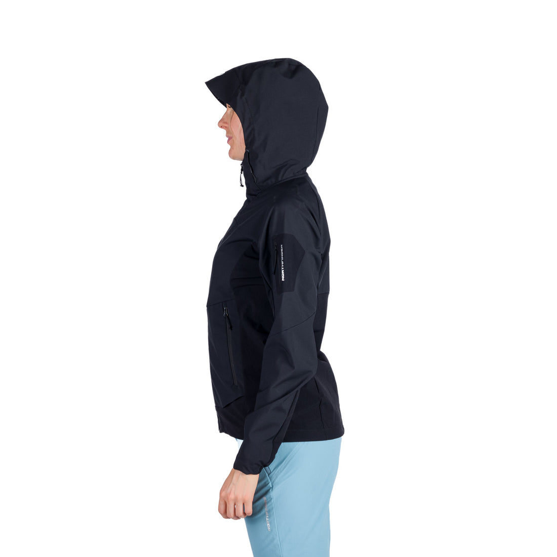 BU-6293OR women's trekking hybrid softshell active jacket JANELL