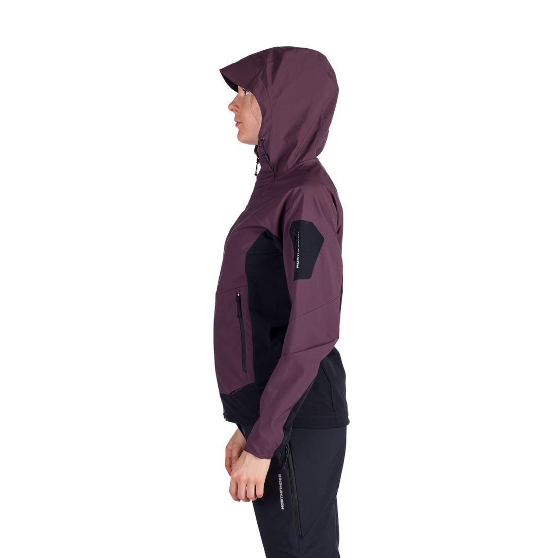 BU-6293OR women's trekking hybrid softshell active jacket JANELL