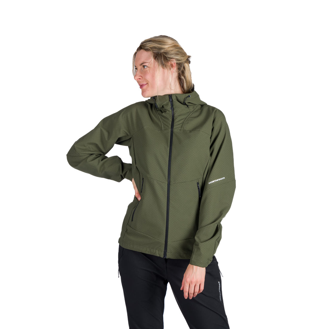 BU-6297OR women's trekking 1L softshell active jacket CORI