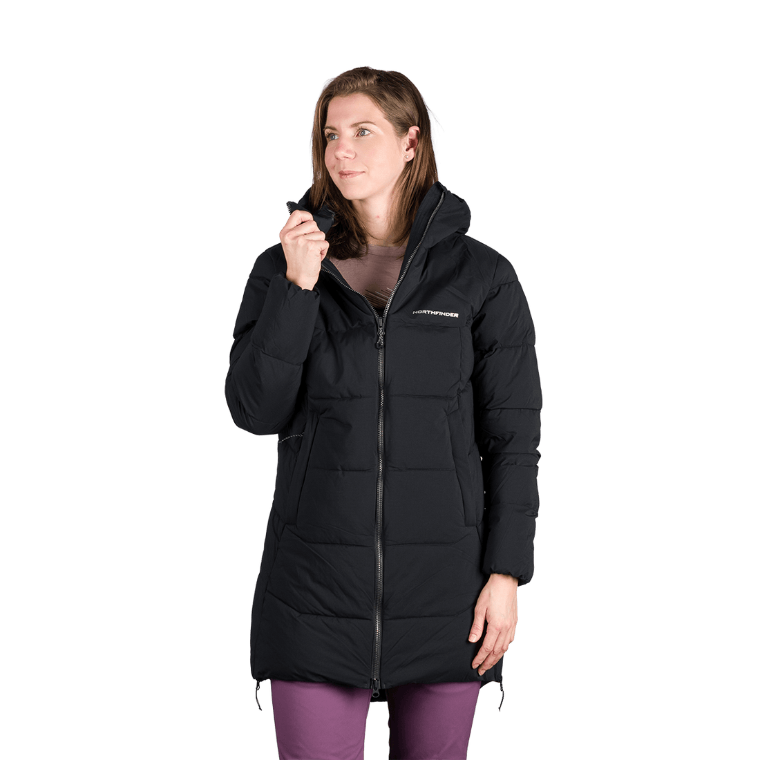 BU-6334OR women's outdoor insulated 2L long jacket RHIANNON