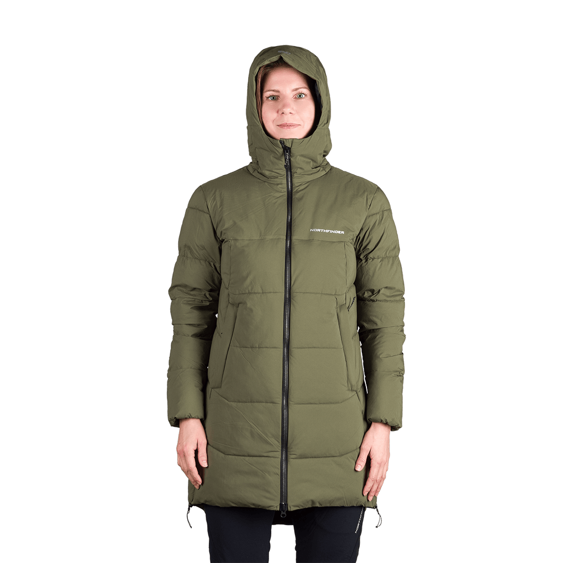 BU-6334OR women's outdoor insulated 2L long jacket RHIANNON