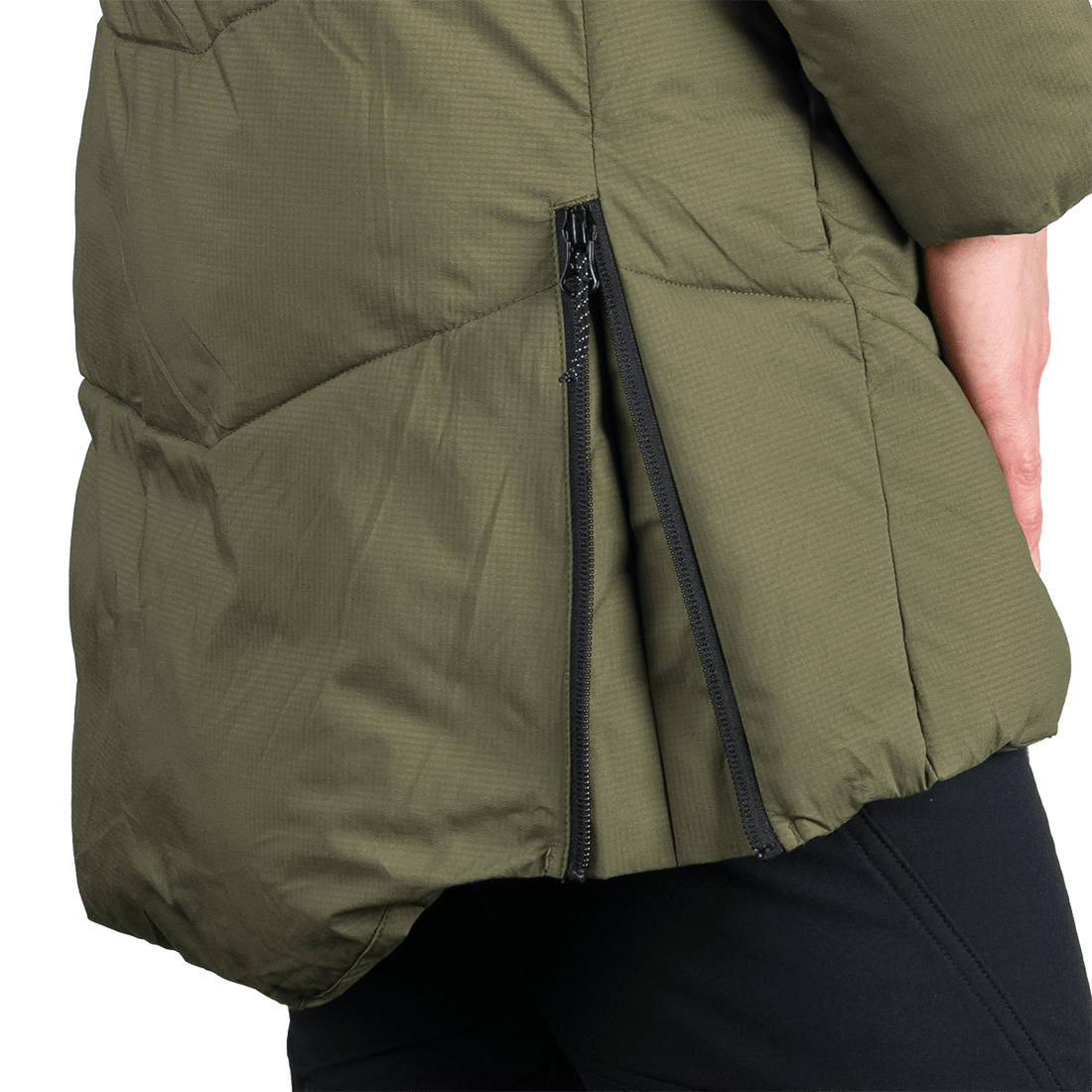 BU-6334OR women's outdoor insulated 2L long jacket RHIANNON